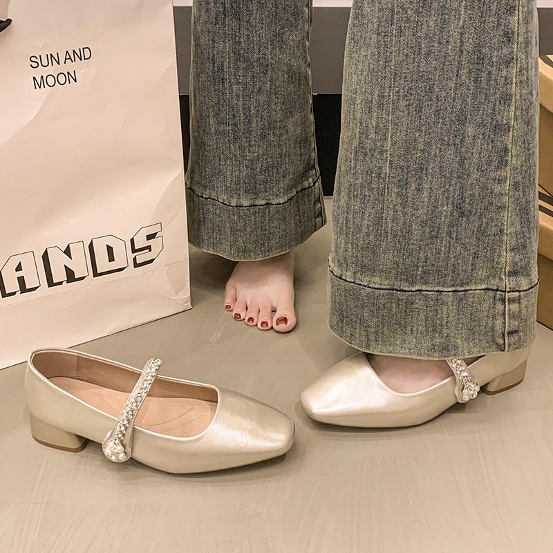 2025 Nové Prémiové Pravé Kamínkové Boty Dámské Elegantní Módní Boty Střední Podpatky Banketové Boty Vysoké Podpatky