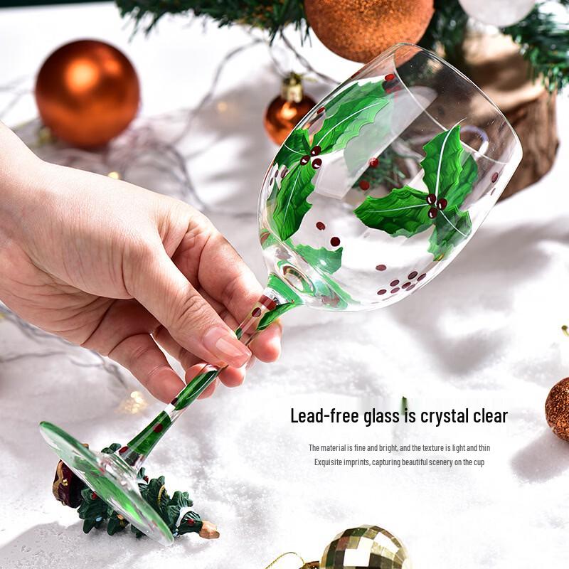 CAOX Christmas Theme Glass Champagne Flute
