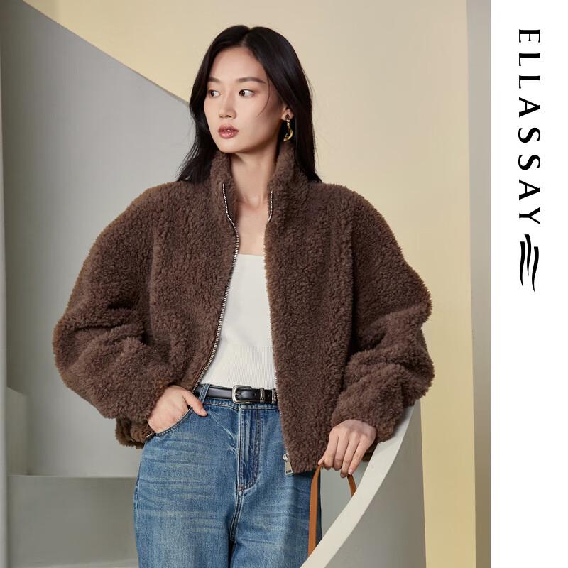 

ELLASSAY Women s Merino Wool Short Coat L
