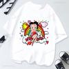Hot Sale BettyBoop Camiseta Kawaii Cartoon Retro Style Cotton Crewneck Casual Y2k Clothes  T-Shirt Shoujo Girl Style Creativity