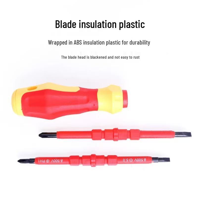 3-in-1 Magnetic Insulated Screwdriver & Drill Set - Dual-Use Flathead & Phillips Repair Tool for Electricians