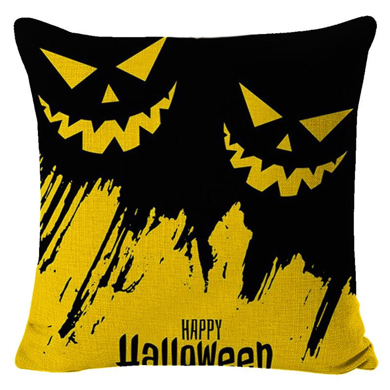 Pillow Cover Halloween Funny Atmosphere Decoration Car Cushion Room Bedside Cushion Sofa Waist Cushion Cushion Cover
