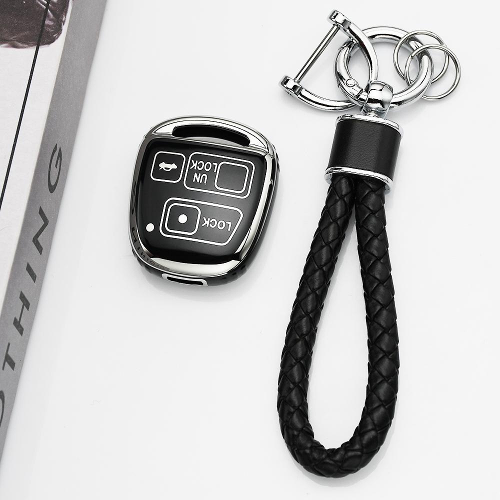 For Lexus Lx Rx400H Es330 Rx330 Es Gs Ls Is Rx Sc Silver Edge Tpu Keyless Car Key Case Fob For Toyota Land Crusier Fj Cruiser