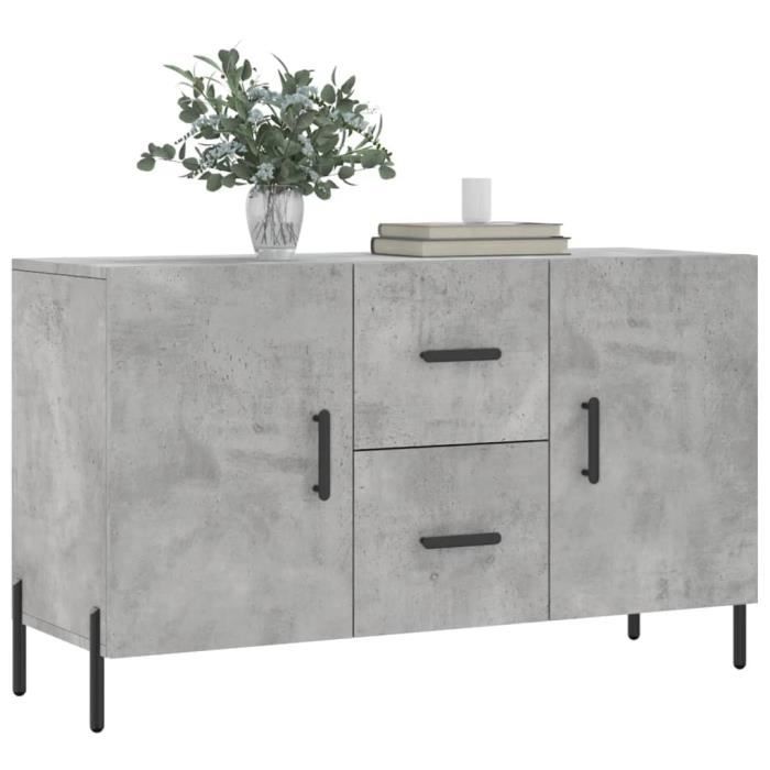 VidaXL Buffet gris béton 100x36x60 cm bois d'ingénierie 828184