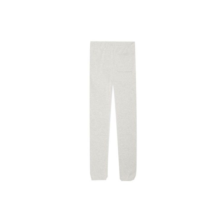 Fear of God Essentials Fleece Sweatpants With Drawstring Logo Unisex Bottoms Light-Heather-Oatmeal FOG-SS21-602