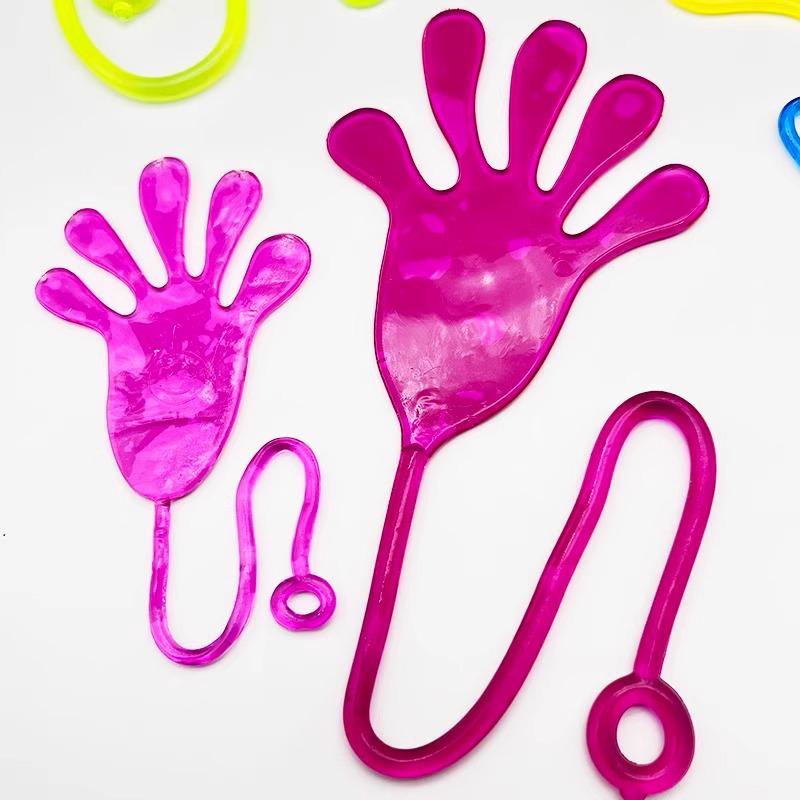 Large Sticky Hand Toy - Classic Nostalgic Wall Slap Elastic Rubber Decompression Fun