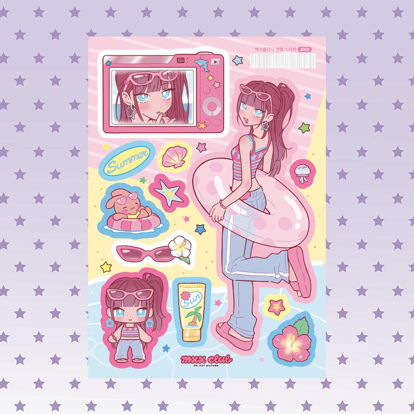 

Корейские милые наклейки с персонажами девочек - Сладкое и креативное DIY украшение