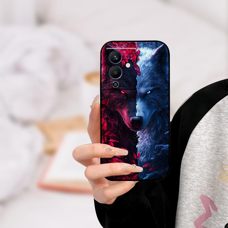Für infinix NOTE 12 PRO 5G Hülle X671B TPU Wolf Katze Silikon Stoßfänger Abdeckung für Infinix Note 12 Pro 5G Handyhülle Note12 Pro 5G