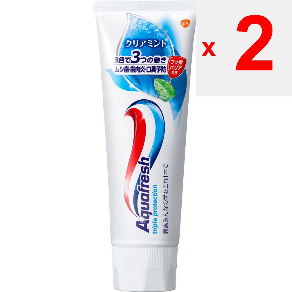GlaxoSmithKline Aquafresh Clear Mint 140g (Quasi-drug) Cavity Prevention Toothpaste <How To Use> Apply an Appropriate Amount (about 0.5g To 1g) Per Ti