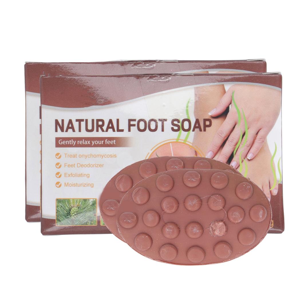 2 STÜCK Fußseife Tragbar Bio Peeling Exfolierend Entferner Fußpflege Seife für Riechende Füße