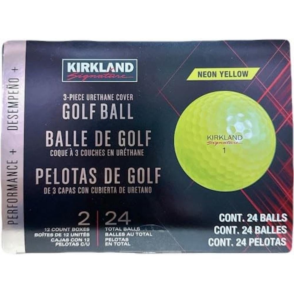 

Kirkland Golf Ball Version 2.0 Yellow 2 Dozen 24 Pcs Costco Yellow