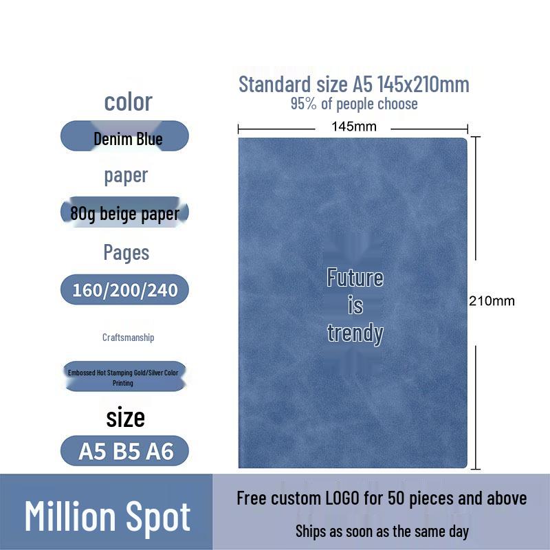 A5 Custom Logo Student Planner: Creative Thick Notebook & Diary Set