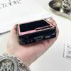 Ring Holder Weave Leather Plastic Phone Case for Samsung Galaxy Z Flip 6 5 4 3 Flip6 Flip4 Flip5 Hard Shell Shockproof Cover