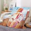 1Pc Dojacatvie Print Flannel Blanket, High quality Comfortable for All Seasons, Warmth and Comfort, Perfect for Christmas Gifts