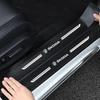 AAAAM1 For Logo Carbon Fiber Octavia 2 3 Fabia Superb Rapid Kodiaq Karoq Car Door Threshold Sticker Auto Trunk Protective Strip