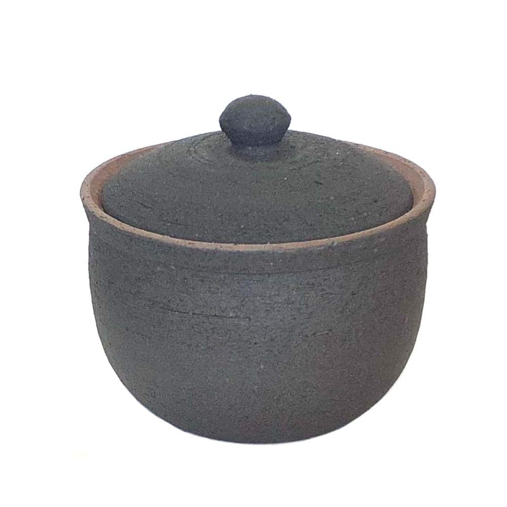 Hechimon Salt Made in Japan Pot, Large, Black,
