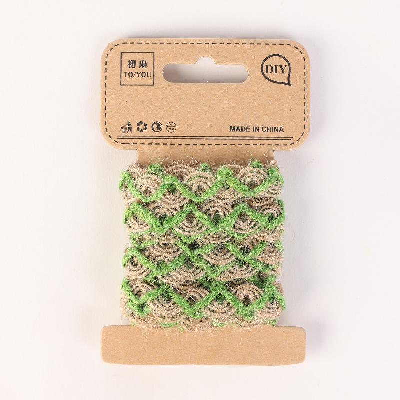 1Cm Cor Tecida Semicircular Corda de Cânhamo, Renda de Cânhamo Oca, Acessórios DIY Feitos à Mão