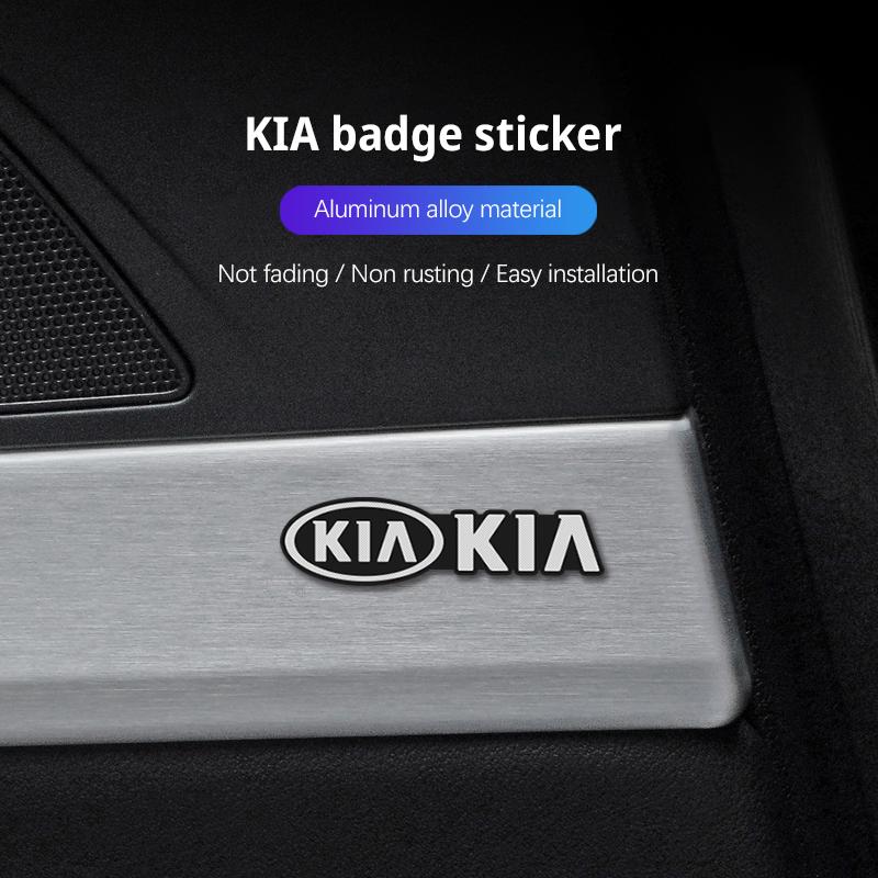 5Pcs/10Pcs Mini Aluminum Car Decorative Stickers For KIA K3 Sportage Carnival K5 Seltos Pegas KX1 EV5 Sonet EV6 K4 EV3 Ceed K8