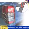 Tail Light Covers For Mitsubishi L200 Triton 2019-2025 Protector Cover ABS Rear Lamp Hoods Car Exterior Accessorie