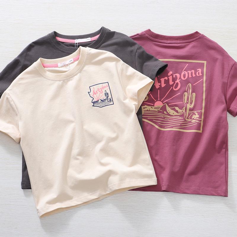 

Children s Pure Cotton Short Sleeve T-shirt – Comfortable Elegant Boys Half Sleeve Ice Silk Undershirt 150 cm