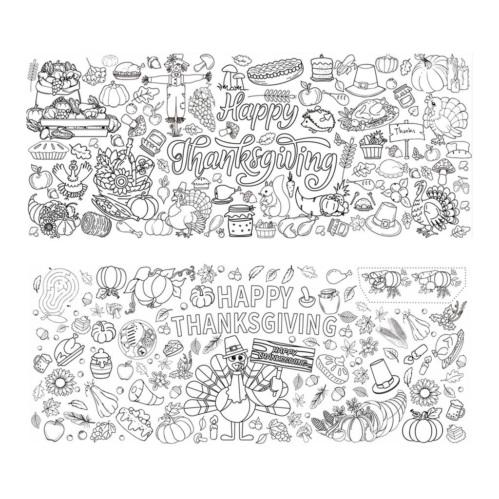 Thanksgiving Decorative Tablecloth, Waterproof, Graffiti-proof