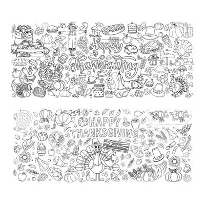 Thanksgiving Decorative Tablecloth, Waterproof, Graffiti-proof