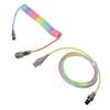 Gaming Keyboard Cable Gradient Color RGB Luminous Custom Mechanical Keyboard Retractable USB C