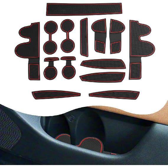 YEE PIN for Kia Seltos Center Console Liner Door Gate Slot Mats Door Mats Fit for 2021-2024 2025 Kia Seltos 2026 Accessories LX/S/EX/Nightfall