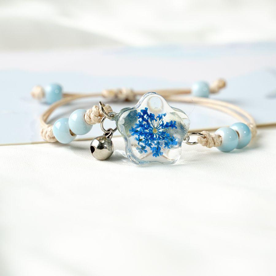 Dried Flower Star Crystal Bracelet Couple Gifts For Girlfriends Fashion Jewelry #82637