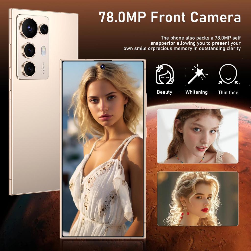 S25 Ultra 7.3-inch Android Smartphone, 4GB RAM+128GB Storage, HD Display, True 4G Global Version - Awaiting Shipment