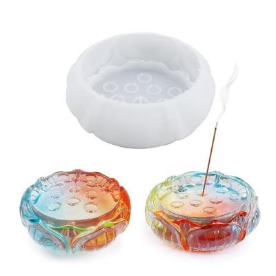 DIY Crystal Dropping Adhesive Epoxy Resin Incense Line Fragrance Lotus Mirror Silicone Mold