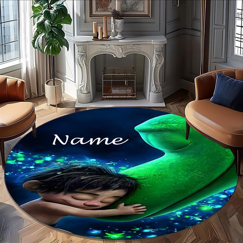 Customizable Good Dinosaur1 Round Non-Slip Carpet - Ideal for Garden, Picnic, Office, Perfect for Decoration, Suitable For All Seasons