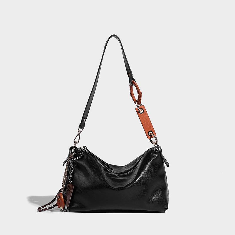 

Повсякденна портативна сумка-тоут великої місткості 2024 осінньо-зимова нова версія модна сумка через плече для поїздок на роботу чорний