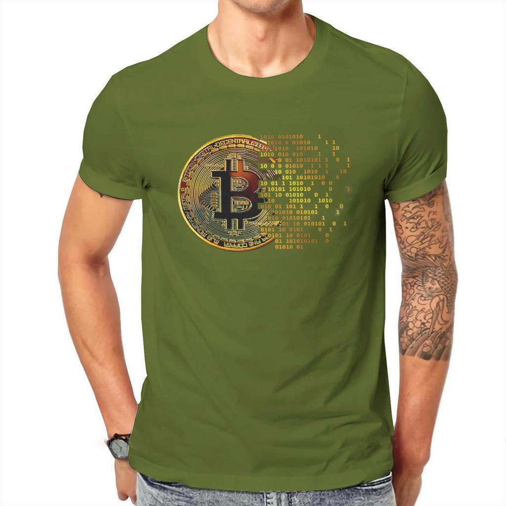Crypto Cryptocurrency I Love Bitcoin Art Tričko Klasická grafika Unisex trička Topy Volné bavlněné tričko s výstřihem