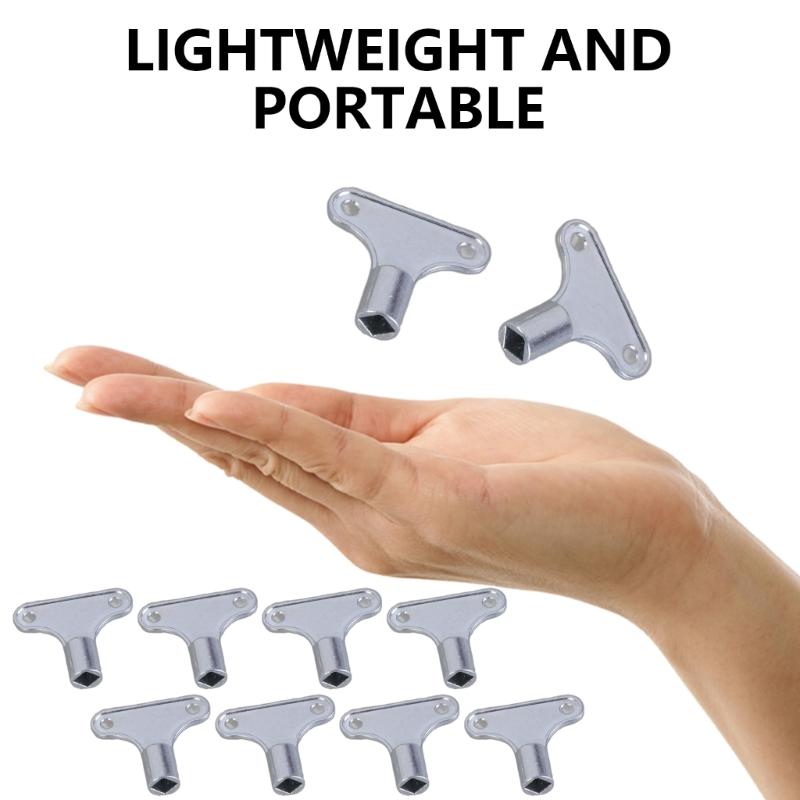 10Pieces Sturdy Radiators Vent Key Accessory for Residential Commercial and Industrial HVAC Systems Maintenance