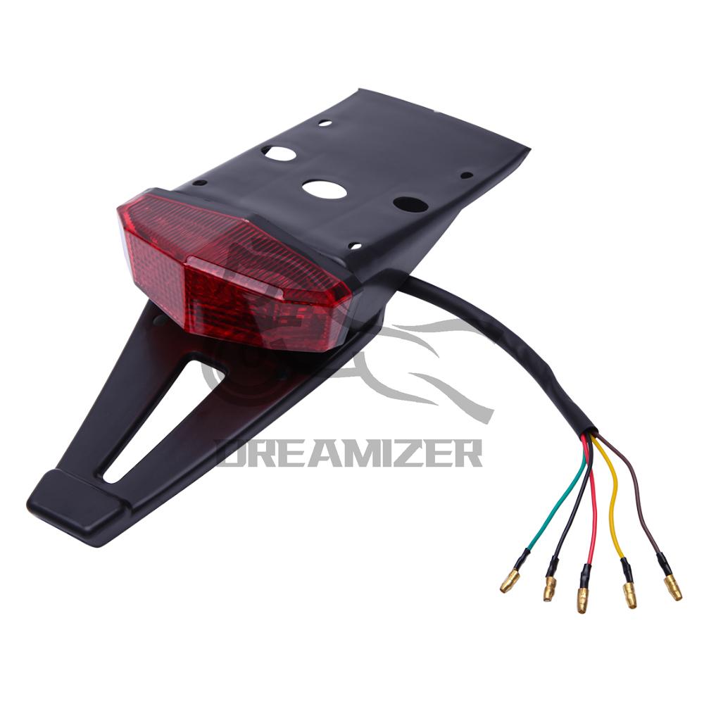 Universal 12V Enduro LED Rear Fender Brake Stop Tail Light Turn Signal Lamp Dirt Bike Off-road ATV Motorbike