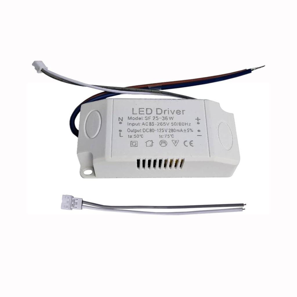 LED Driver 25-36W for Single Color Ceiling Strip Spot Light Module Panel, Replacement LED Starter Power Supply Adapter Transformer, Input AC85-265V