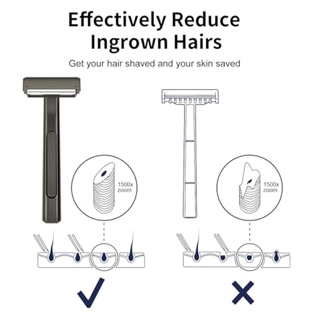 Double Layer Half Blade Manual Razor with Floating Head