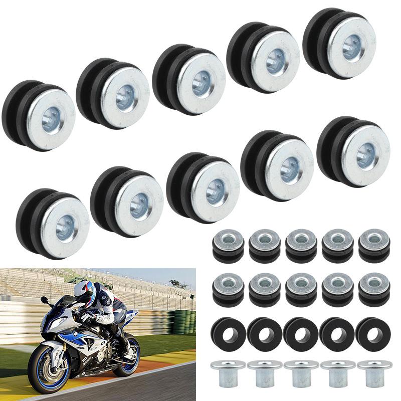 5 Sets Motorcycle Rubber Grommets Bolt Kit Anti Shock Pressure Relief Cushion Accessories for Engine Assembly Repair