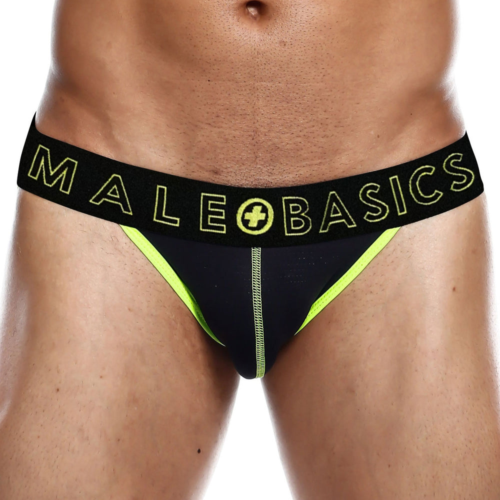 Jockstrap NEON MaleBasics Black-Yellow - MALE BASICS - JockStrap