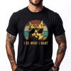 Cat Themed For Men Funny I Do What I Want Cat Men's T-Shirts Cheap Large Size Wholesale Tshirts 100 Pcs Men Tshirt Creative