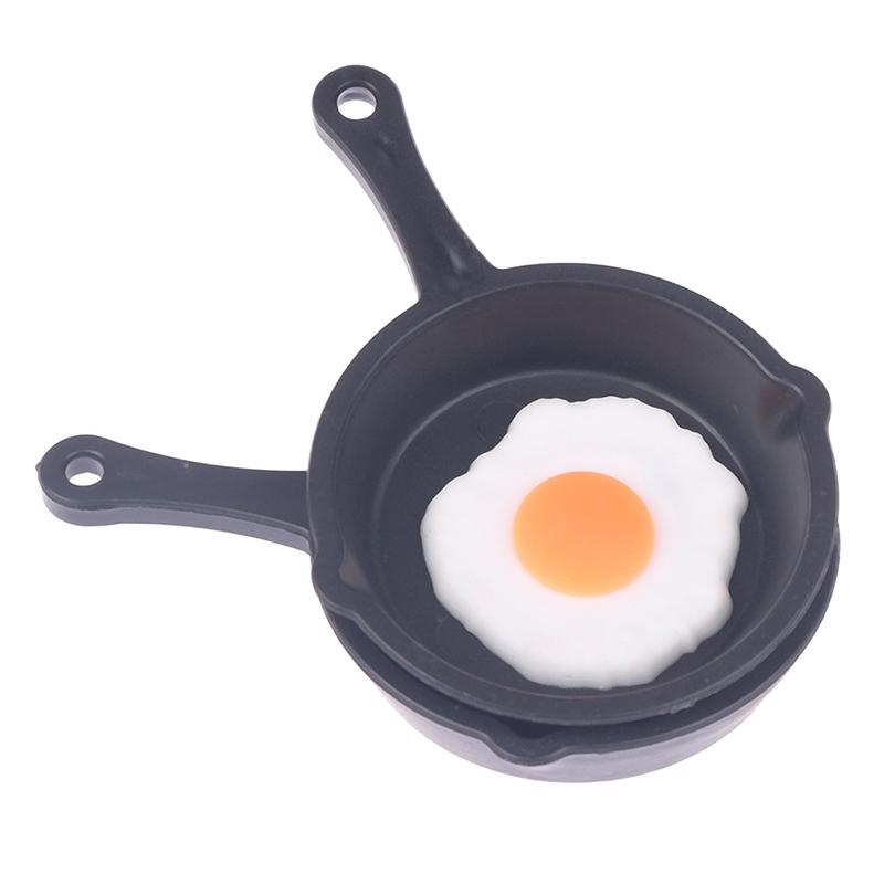 Dollhouse Miniature Frying Egg Pans For 12Th Dolls House Kitchen Accessories
