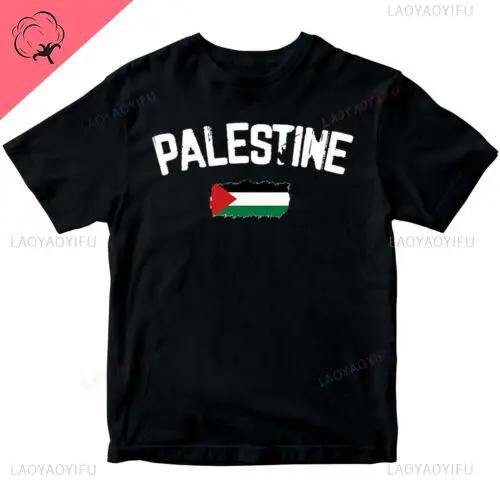Palestine T-Shirt High Quality Cotton Clothes for WoO-neck Casual Style Factory Delivery All-match Breathable