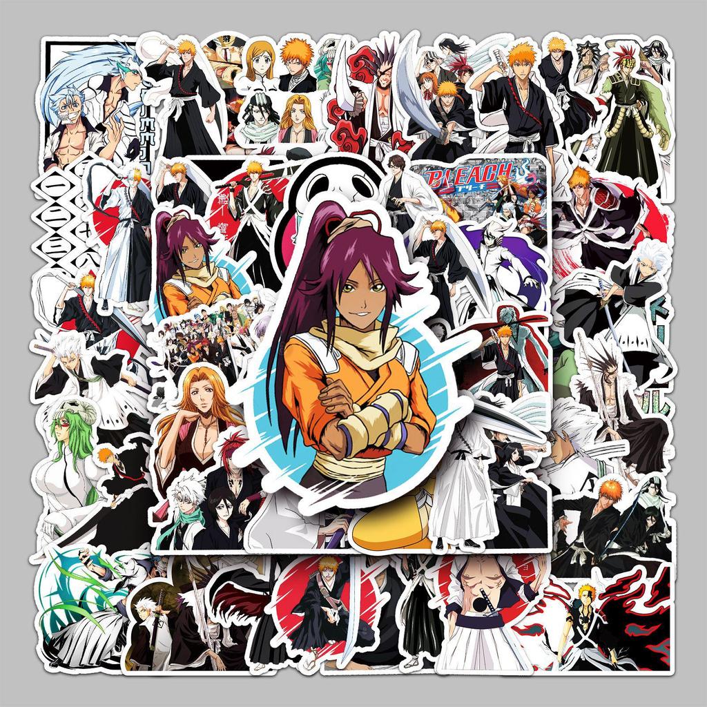 50 Japanese Anime Character Stickers - Waterproof, Graffiti Style for Suitcases, Scooters, Computers, and Tablets. 50 Sheets Included.