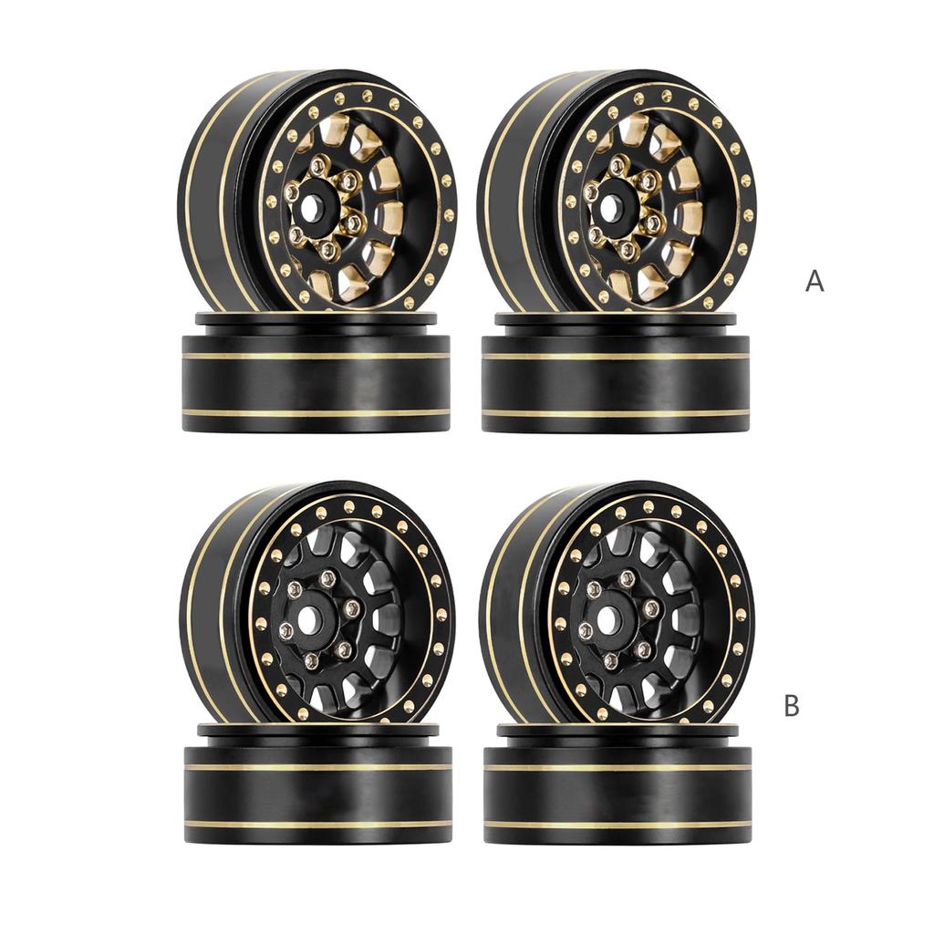 RC Car Upgrade Accessories Beadlock Rims 12-Spoke Wheels for 1/18 TRX4M 1/24 SCX24 Deadbolt- RC Crawler Beadlock Wheel