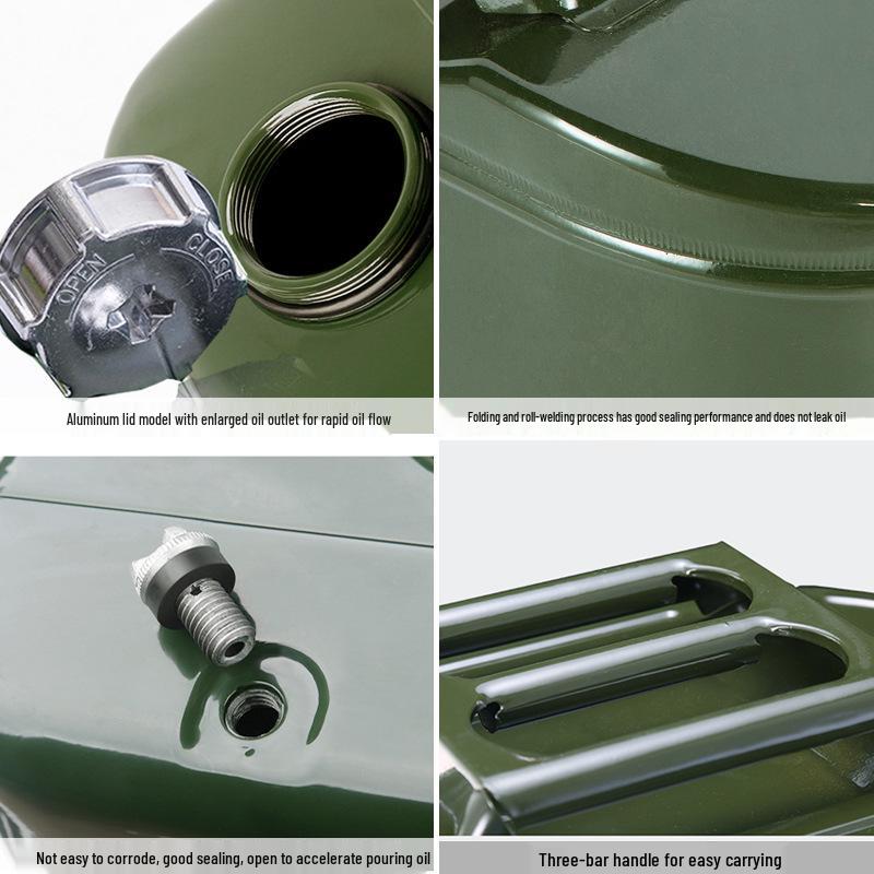 Tinplate Metal Gasoline Can 10L/20L/30L Square Fuel Tank Iron Drum for Car Diesel