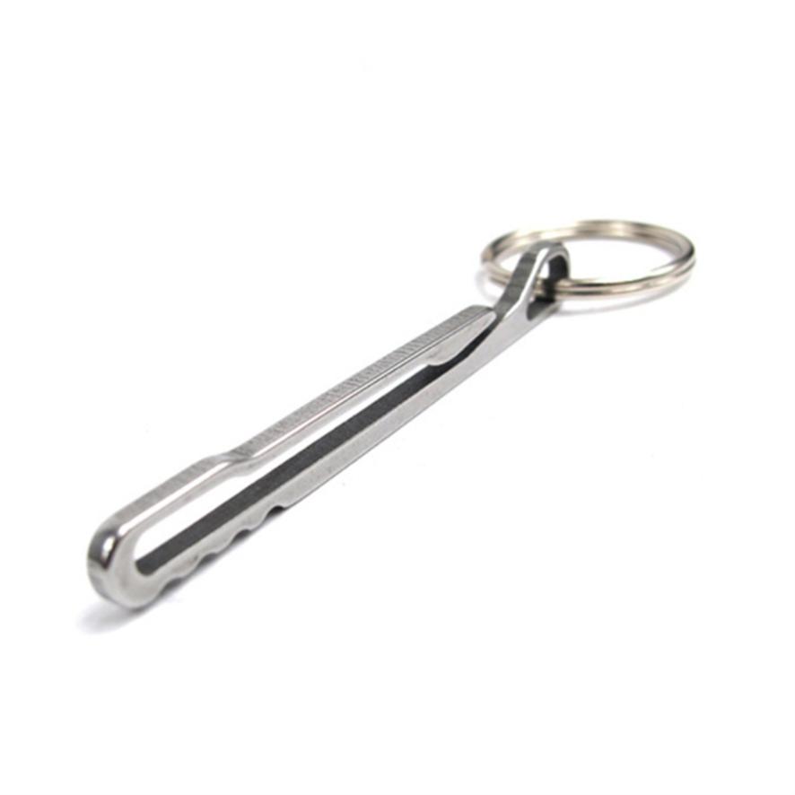 Stainless Steel Rattlesnake Waist Clip With Key Ring Outdoor Portable Gadgets Money Clip Carabiner