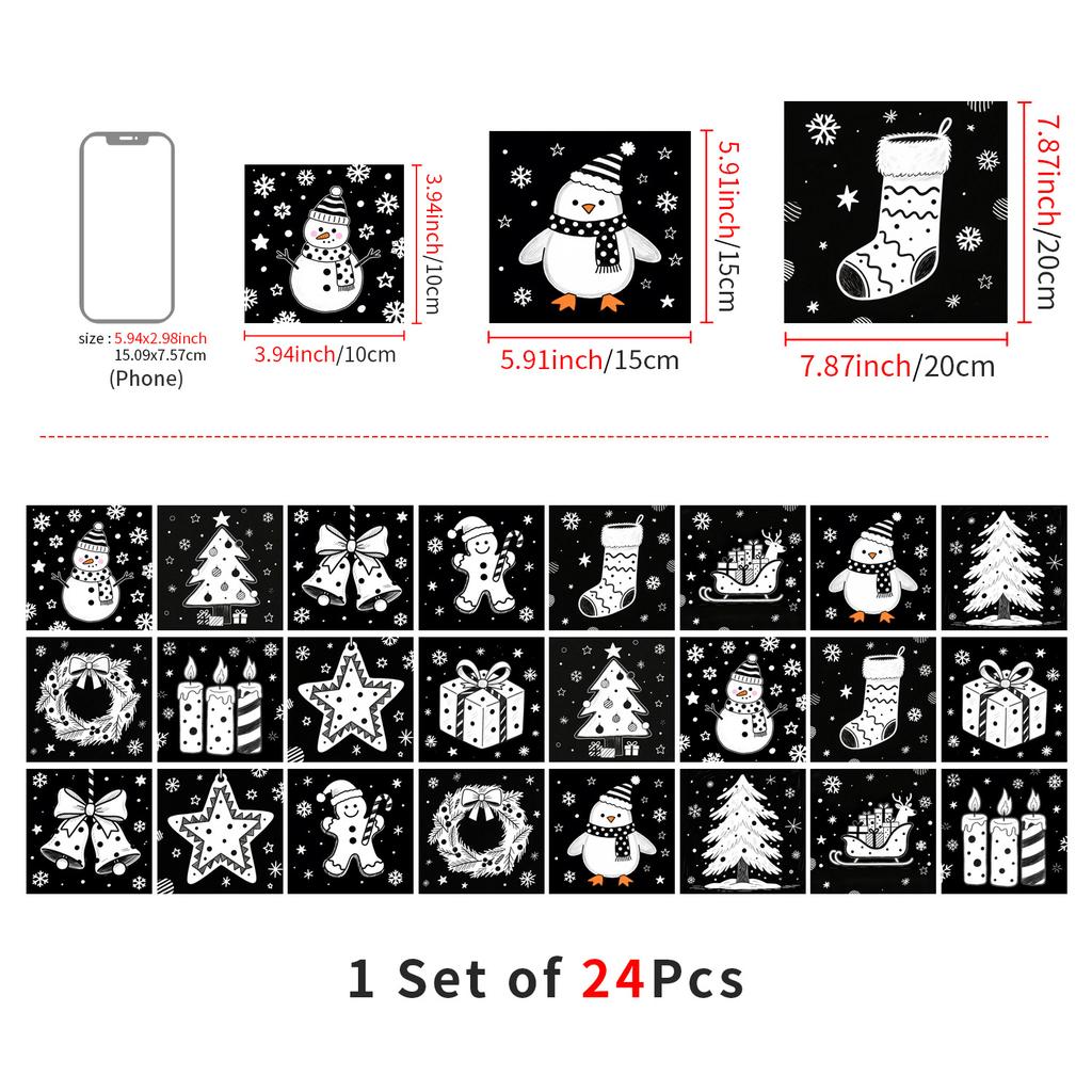 Christmas Tile Decoration Stickers Kitchen Oil-Proof Stickers Bathroom Bedroom Renovation Wall Stickers European Style Self-Adhesive Wall Paper