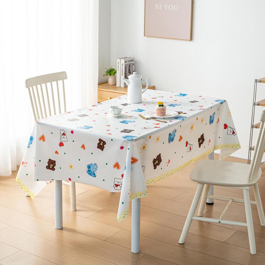 Waterproof Stain-Resistant PEVA Tablecloth - Easy-Clean, Luxurious Style for Dorms & Picnics