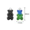 10pcs Resin Candy Color Bear Charms Pendant Beads for Necklace Bracelet Jewelry Making